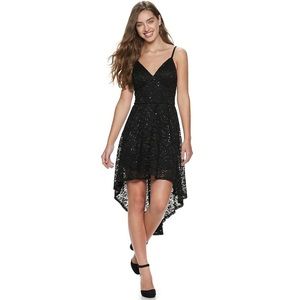 Lily Rose High Low Maxi Dress Black